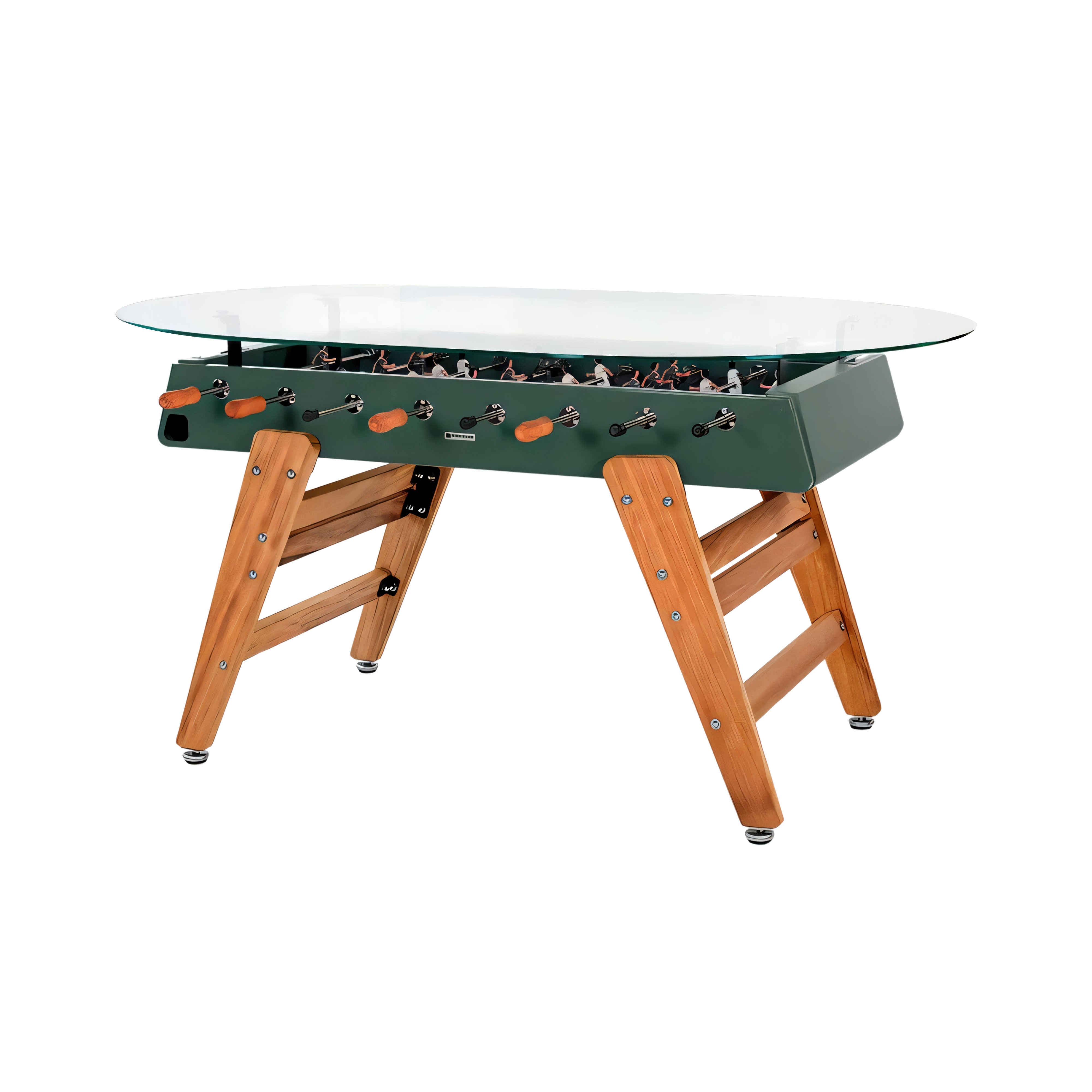RS3 Wood Dining Football Table: Oval + Nordic Green