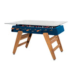RS3 Wood Dining Football Table: Rectangle + Blue Green