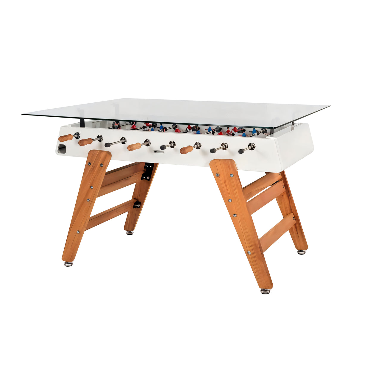 RS3 Wood Dining Football Table: Rectangle + Traffc White