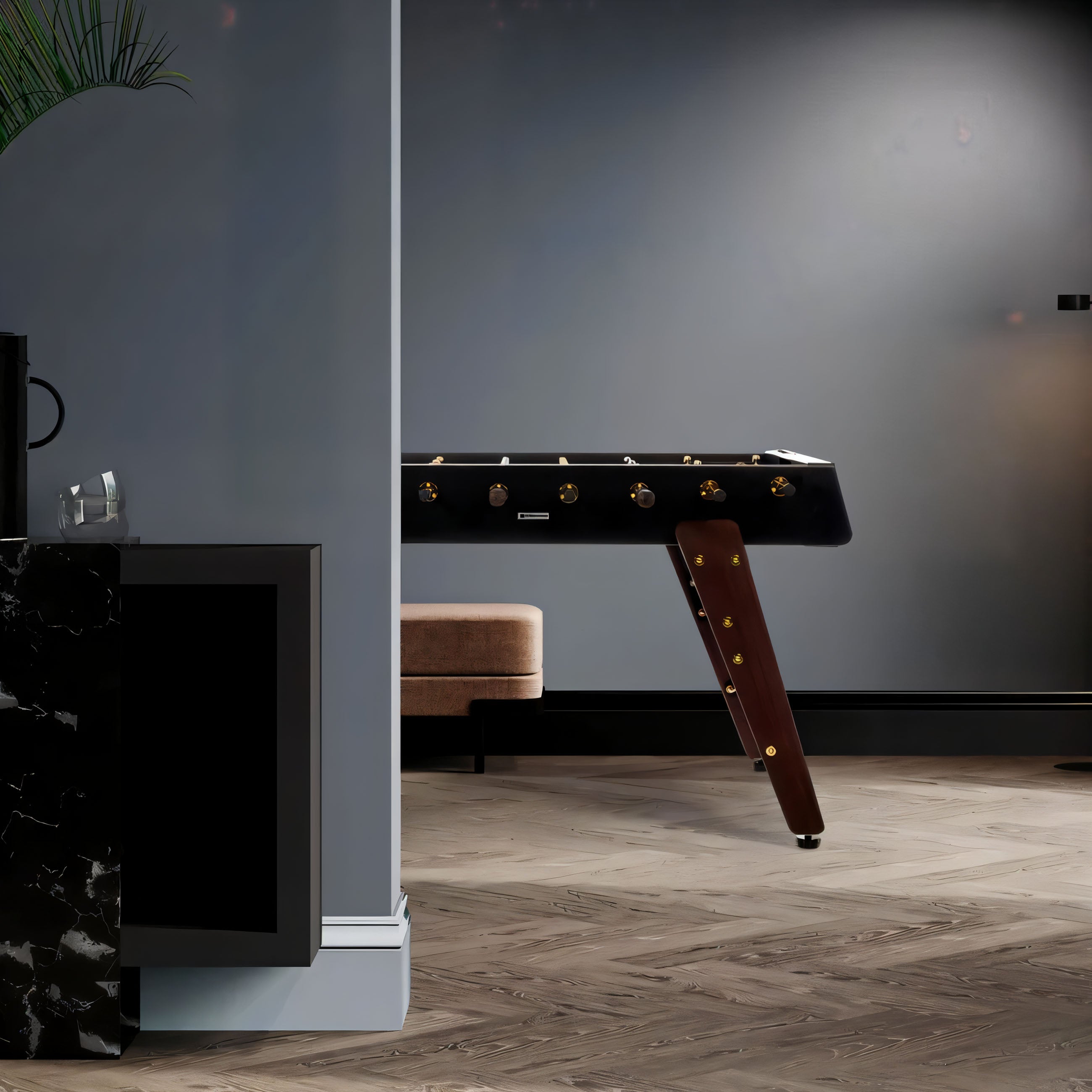 RS3 Wood + Gold Football Table: LS