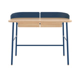 Victor Desk: Natural Oak + Blue