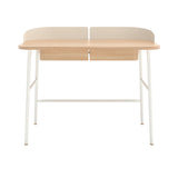 Victor Desk: Natural Oak + White