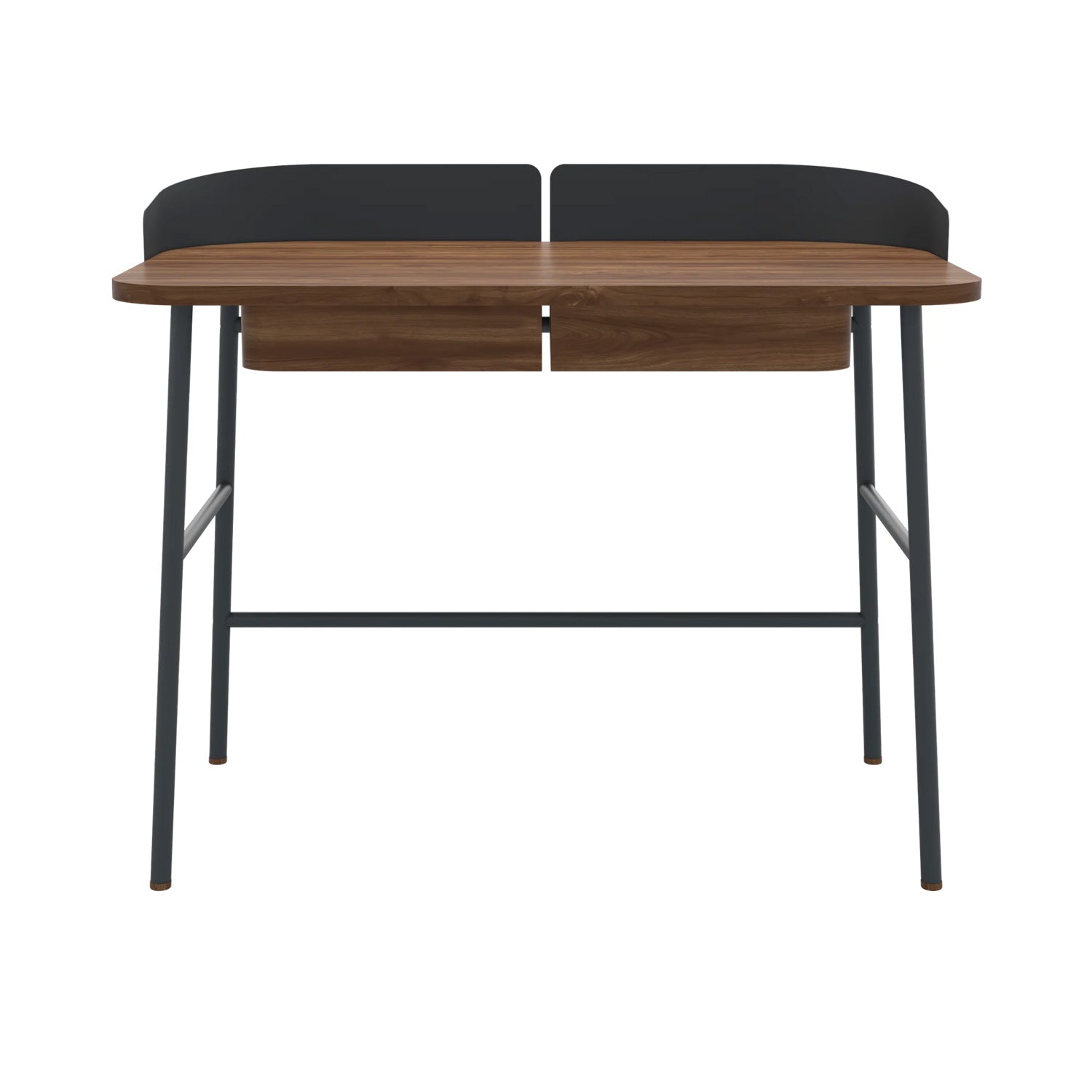 Victor Desk: Natural Walnut + Slate Grey