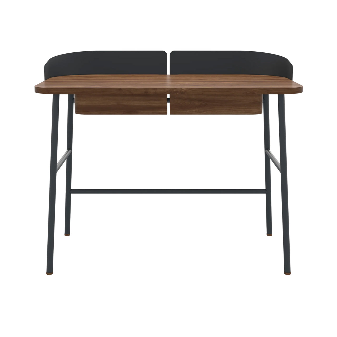 Victor Desk: Natural Walnut + Slate Grey