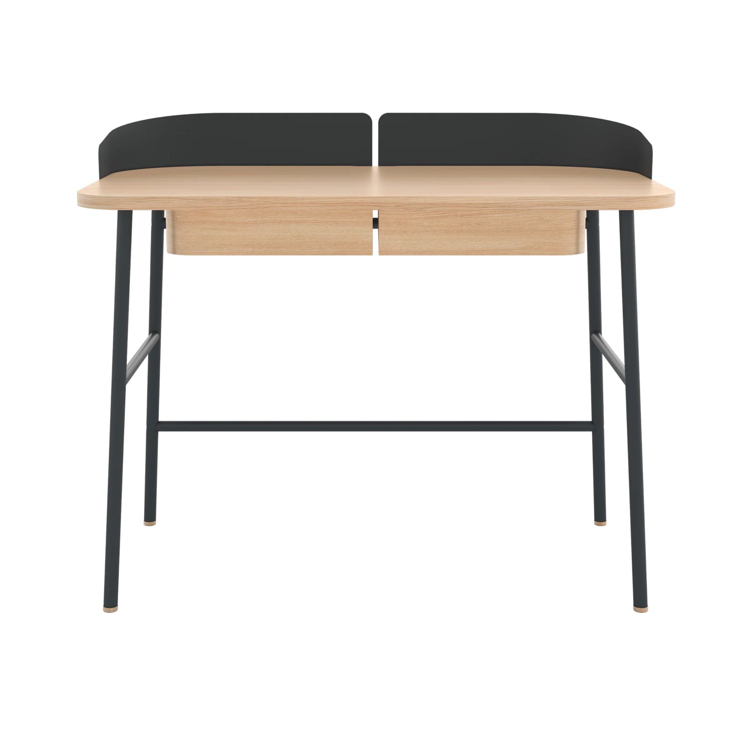Victor Desk: Natural Oak + Slate Grey