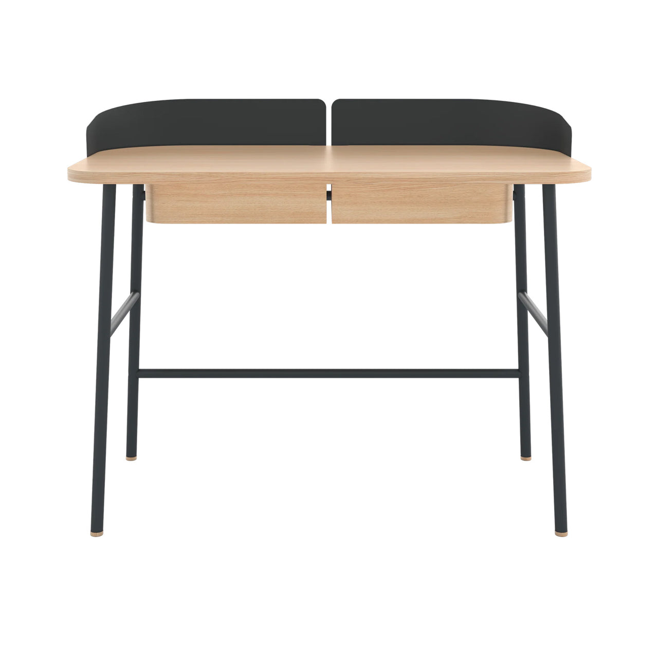 Victor Desk: Natural Oak + Slate Grey