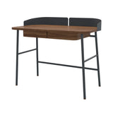 Victor Desk: Natural Walnut + Slate Grey