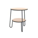Anatole Side Table: Natural Oak + Slate Grey