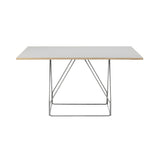 JG Table: Square + Grey Linoleum + Stainless Steel