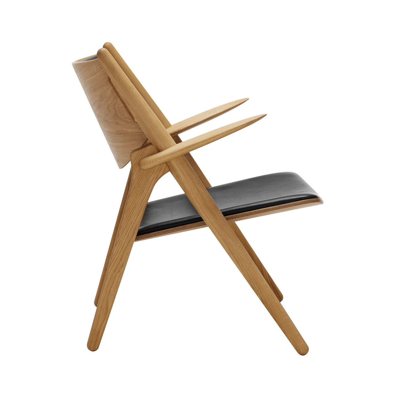 CH28P Lounge Chair: Oiled Oak