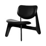 Slab Lounge Chair: Black Oak + Leather Black