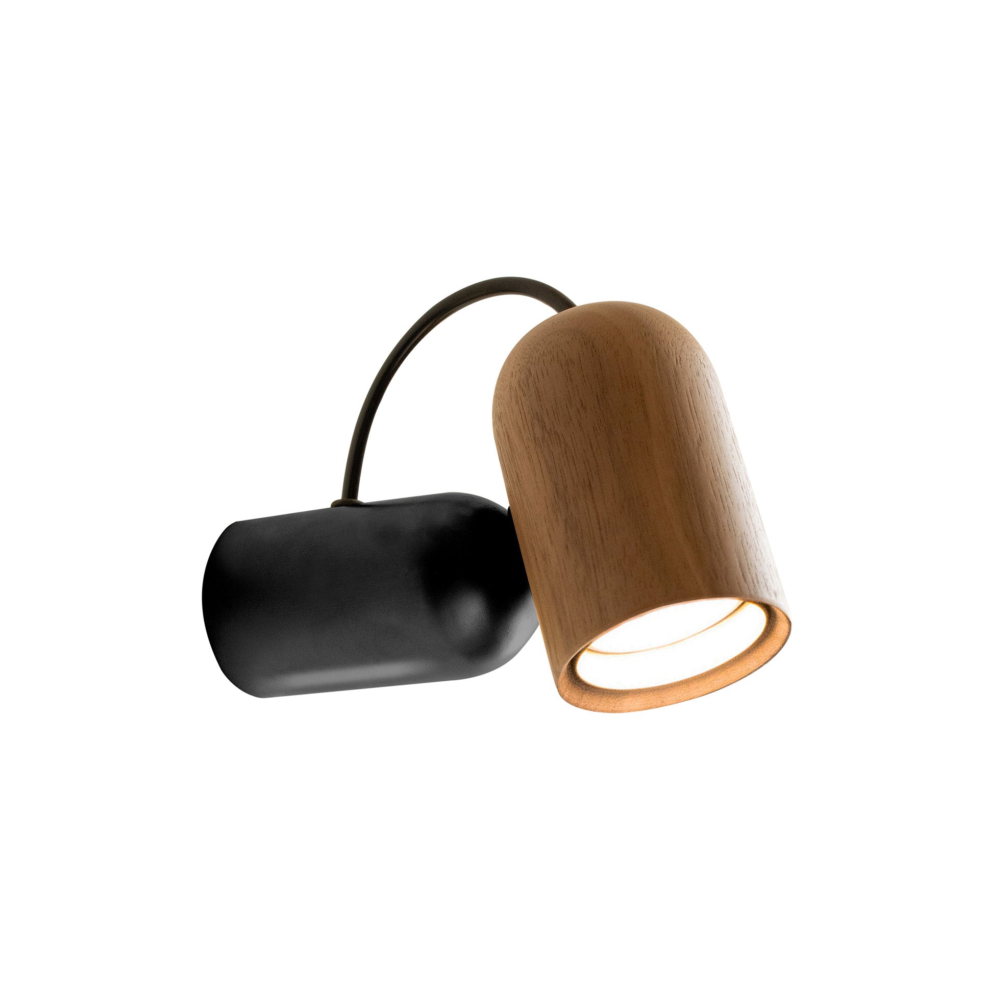 Onfa Wall Lamp: Walnut + Black