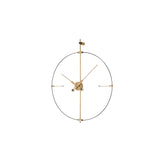 Mini Bilbao Premium Wall Clock: Black Fiberglass + Oak