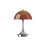 Panthella 160 Portable Table Lamp: Opal Red + Chrome