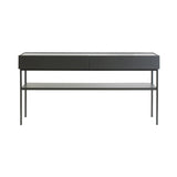 Luc Console Oak 160: Char Grey Lacquered Oak + Char Grey