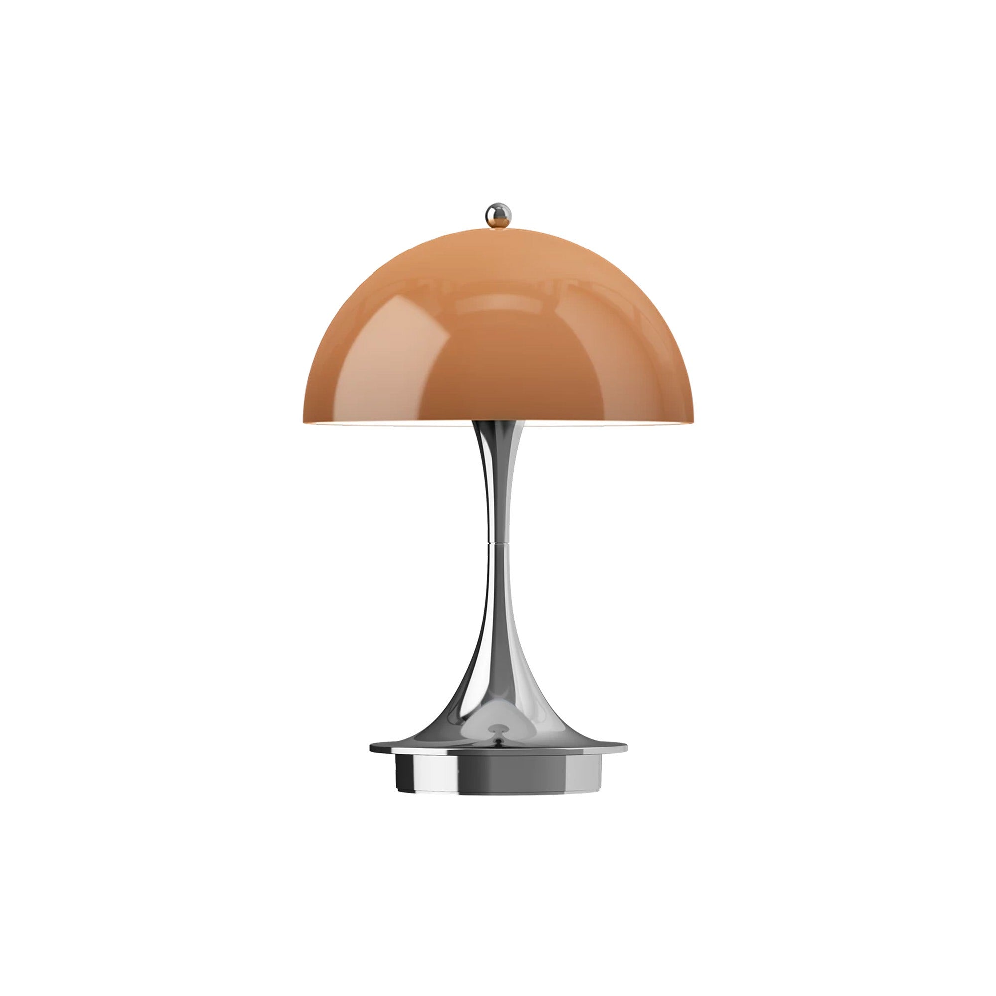 Panthella 160 Portable Table Lamp: Opal Brown + Chrome