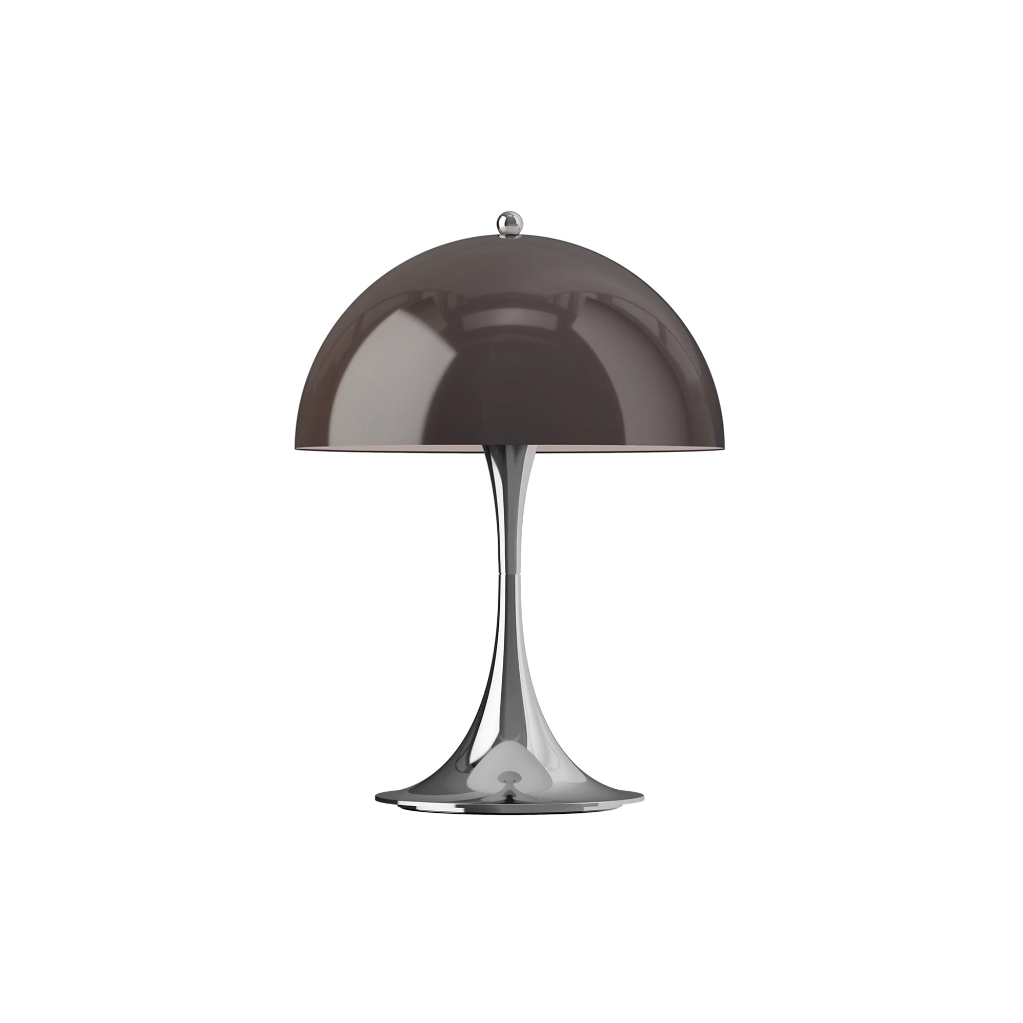 Panthella 250 Portable Lamp: Opal Brown + Chrome