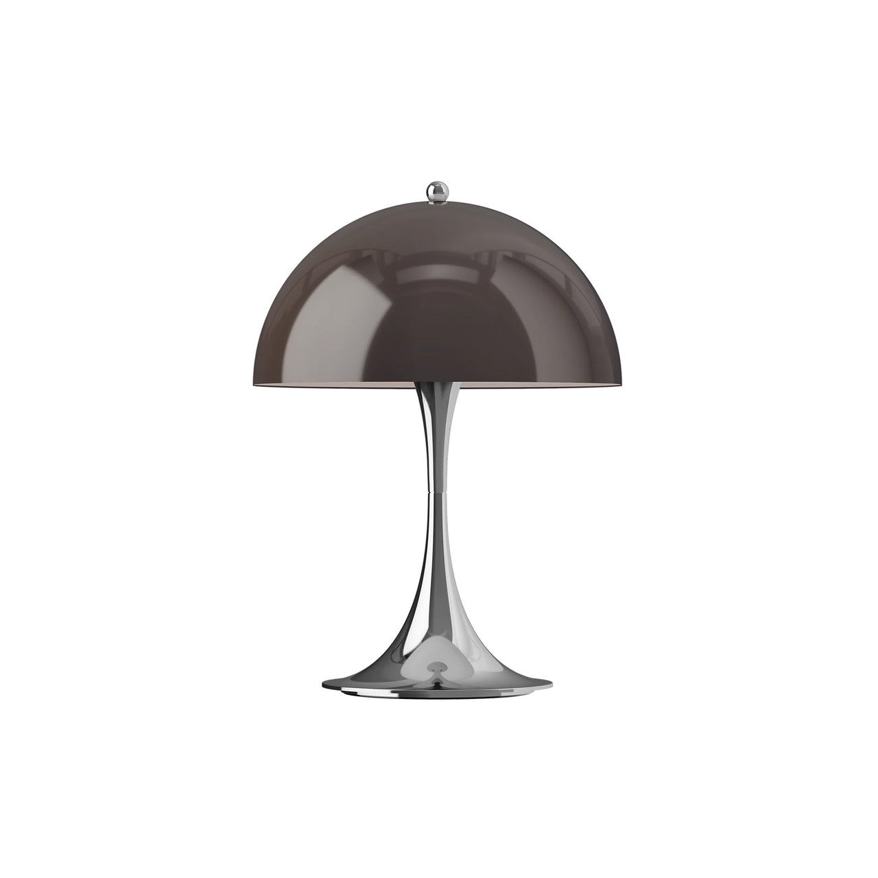 Panthella 250 Portable Lamp: Opal Brown + Chrome