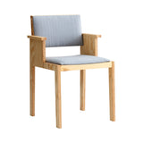 016 Maasto Dining Chair: Seat + Back Upholstered + With Armrest + Matte Pine