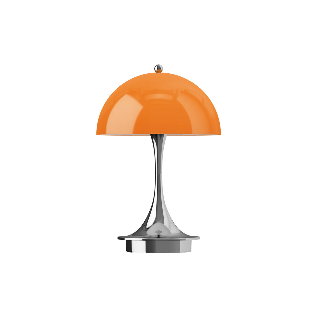 Panthella 160 Portable Table Lamp: Opal Orange + Chrome