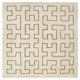 Maze Hand Tufted Rug: Square + Beige