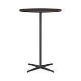 Circular Bar Table: Black Laminate + Black