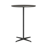 Circular Bar Table: Grey Laminate + Black