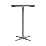 Circular Bar Table: Grey Laminate + Silver Grey