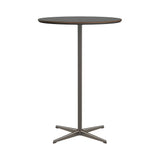 Circular Bar Table: Grey Bromo Laminate + Brown Bronze