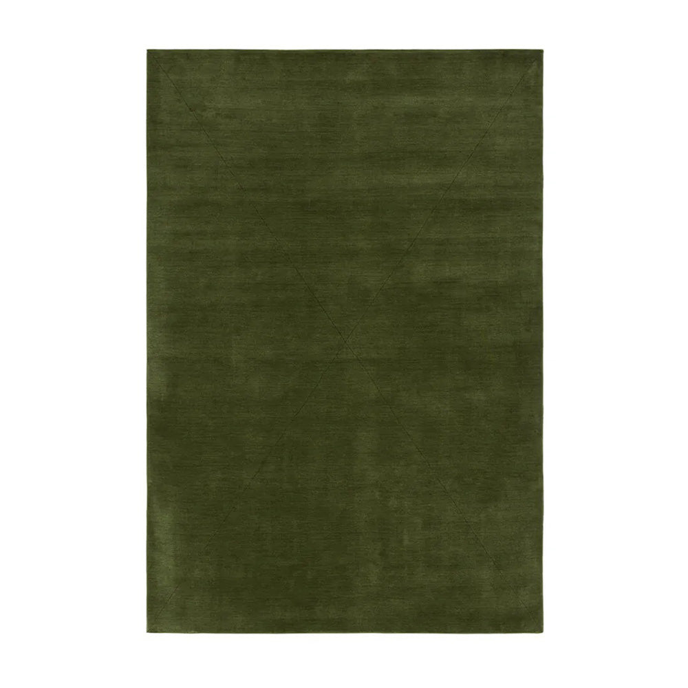 Salt Handloom Rectangle Rug: Small + Forest