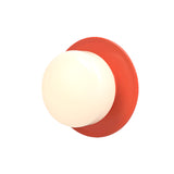 Pastille IP65 Wall Lamp: Disc + Droplet + Vermillion