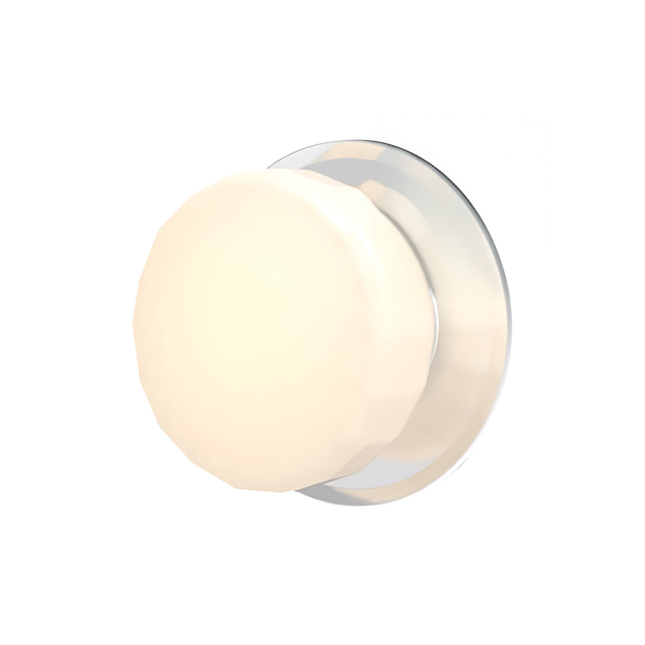 Pastille IP65 Wall Lamp: Disc + Faceted + Polished Chrome