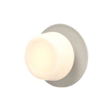 Pastille IP65 Wall Lamp: Disc + Ribbed + Silk Grey
