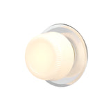 Pastille IP65 Wall Lamp: Disc + Ribbed + Polished Chrome