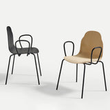 Body Stacking Chair with Armrest: Sled Base