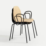 Body Stacking Chair with Armrest: Sled Base