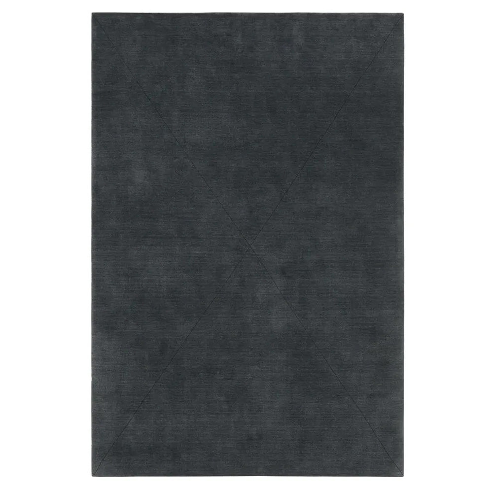 Salt Handloom Rectangle Rug: Large + Thunder