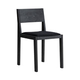 016 Maasto Dining Chair: Seat Upholstered + Without Armrest + Black Pine