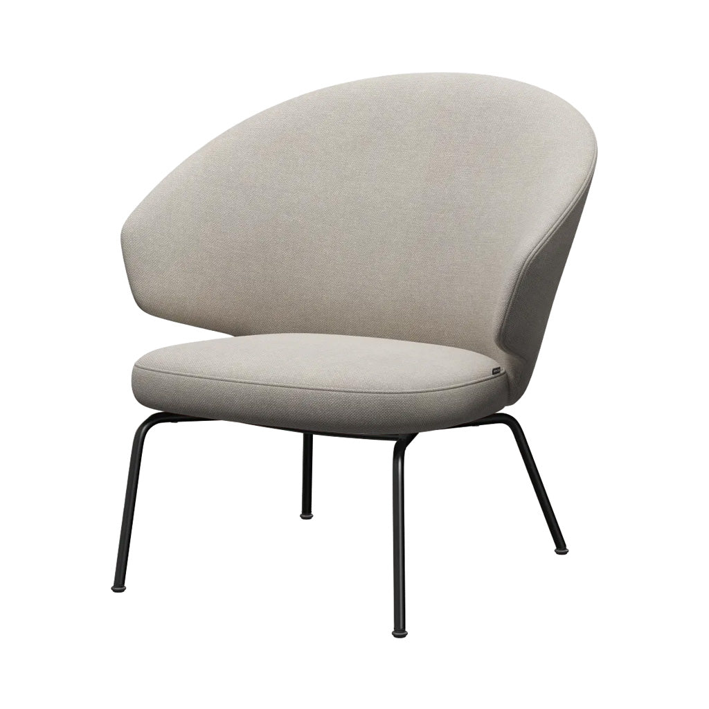 Let Lounge Chair: Steel Base + Black