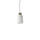 Ample Pendant: Short Fluted + Heritage Cream + Cable Suspension