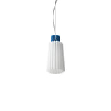 Ample Pendant: Long Fluted + Cobalt + Cable Suspension
