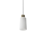 Ample Pendant: Long Fluted + Heritage Cream + Stem Mount