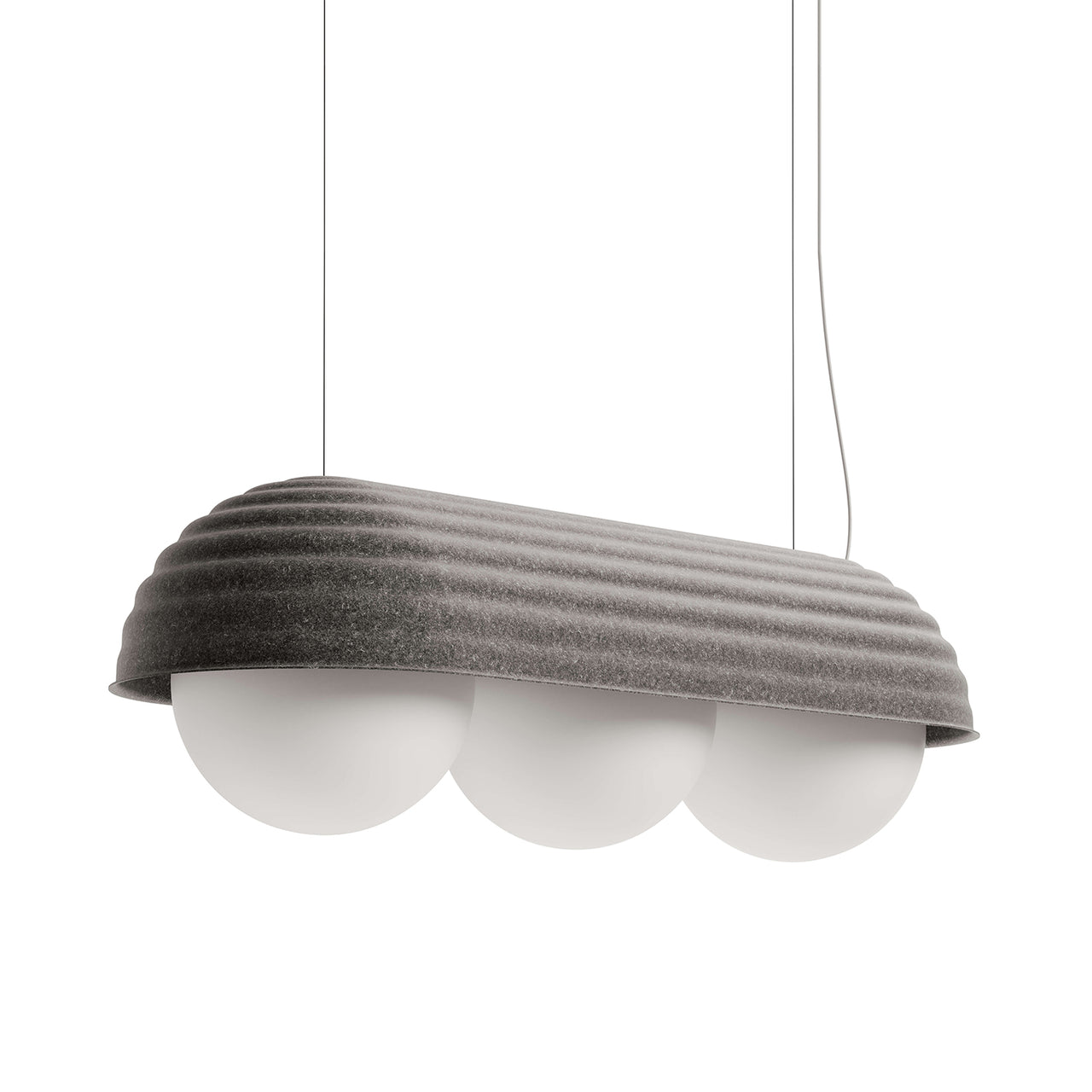 Bon Triple Pendant: Grey + White