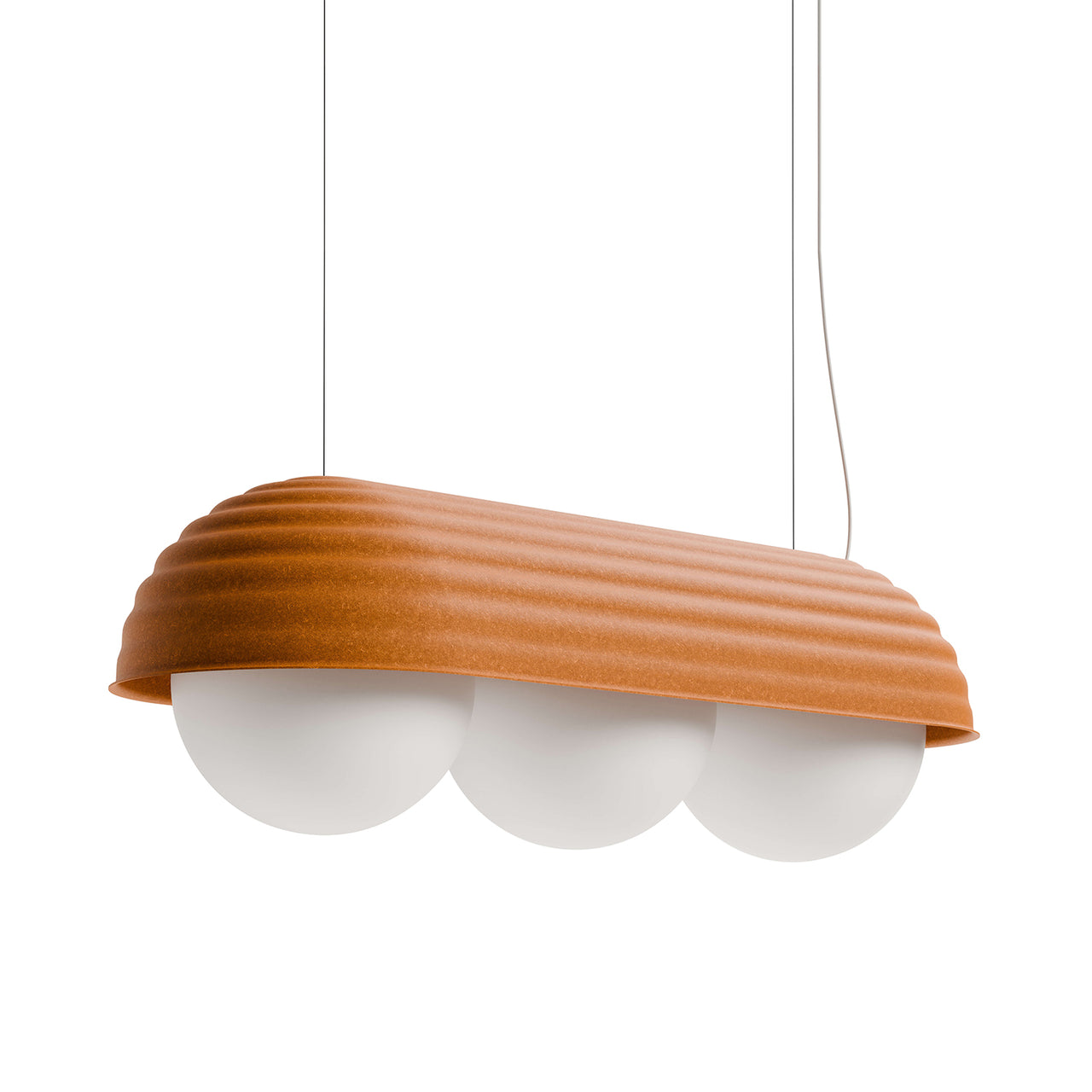 Bon Triple Pendant: Umber + White