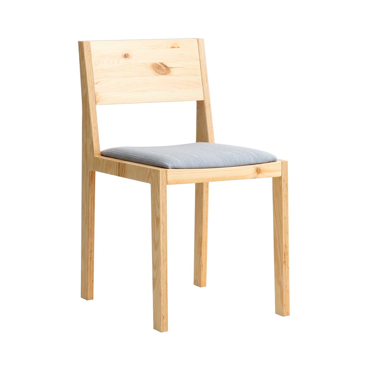 016 Maasto Dining Chair: Seat Upholstered + Without Armrest + Matte Pine