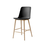 Rely Bar + Counter Highback Stool HW133 + HW128 + Counter (HW128) + Black + Oak