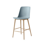 Rely Bar + Counter Highback Stool HW133 + HW128 + Counter (HW128) + Light Blue + Oak