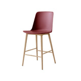 Rely Bar + Counter Highback Stool HW133 + HW128 + Counter (HW128) + Red Brown + Oak