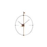 Mini Bilbao Premium Wall Clock: Black Fiberglass + Walnut