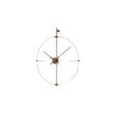 Mini Bilbao Premium Wall Clock: Brass + Walnut